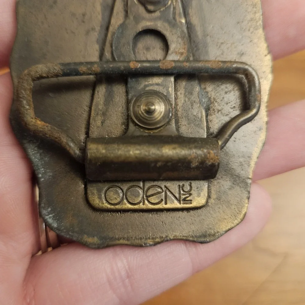 Vintage‎ Oden Inc Brass Bronze Belt Buckle Customized Name FRED